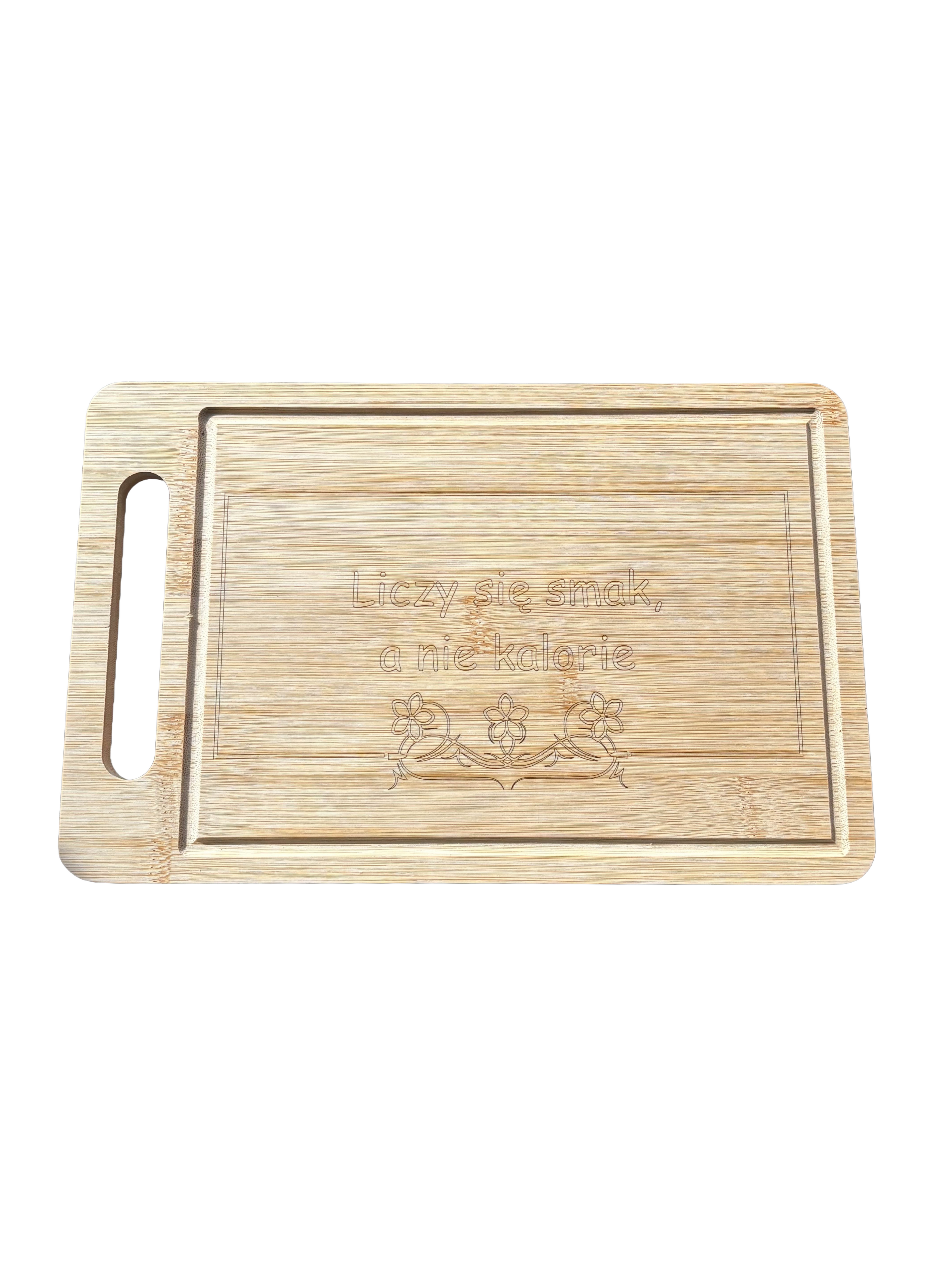 Deska do krojenia "Liczy się smak, a nie kalorie"